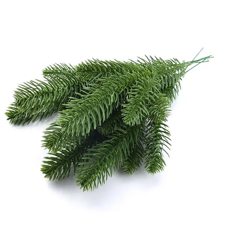 A bundle of green artificial plants with needle-like foliage for bridal decor by decorbites artificial plants