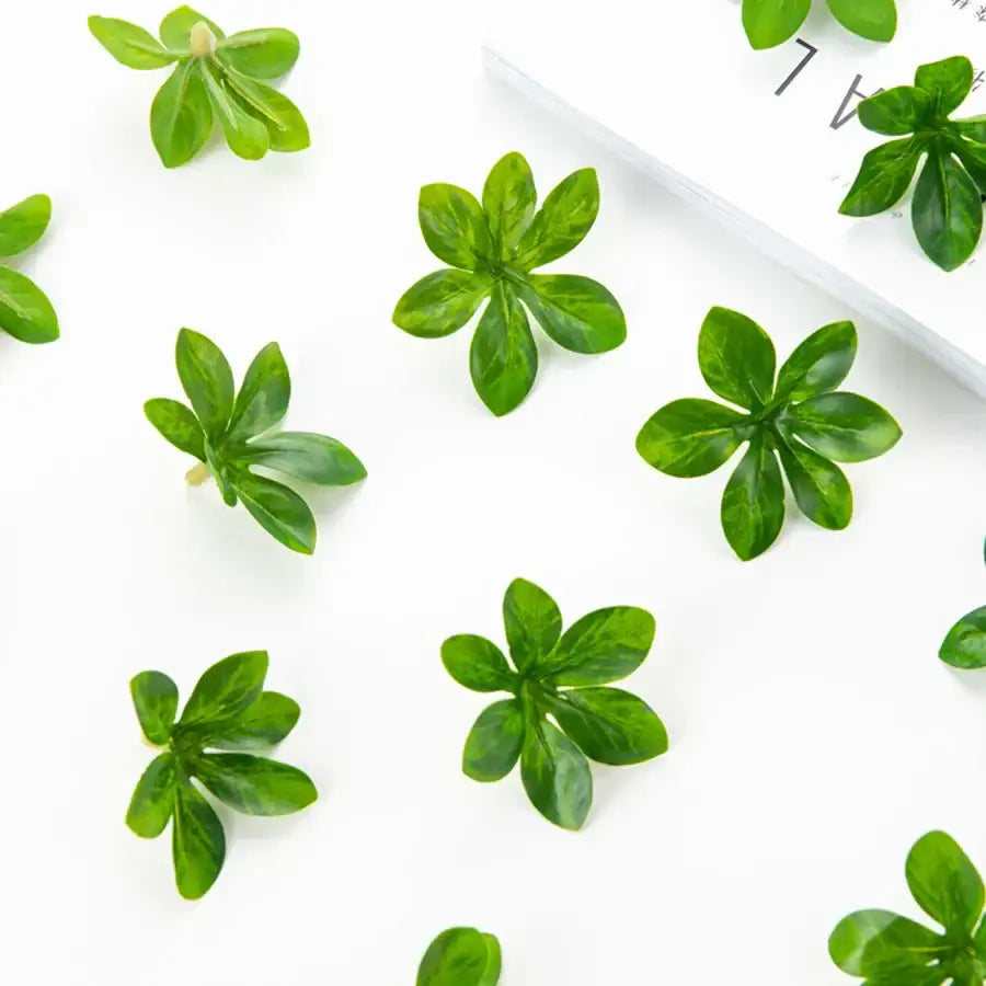 Green glossy variegated leaf stems from decorbites artificial rose for DIY wreaths and home decor use