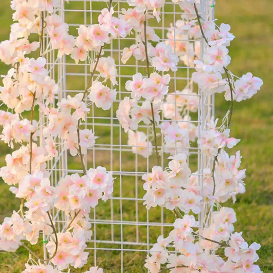 Pink decorbites artificial sakura flowers vine with delicate petals and slender stems for wedding garden decor