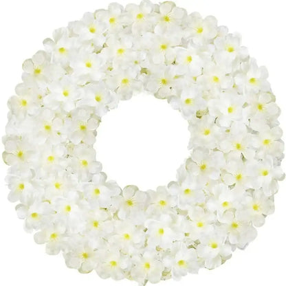 White artificial sakura flowers vine with delicate petals and yellow centers by decorbites for wedding decor