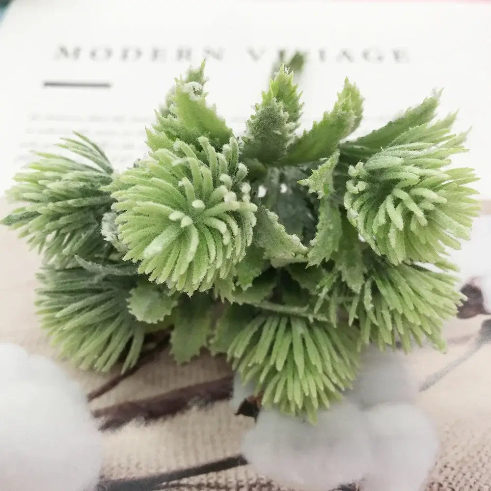Decorbites™ artificial succulent tree with frost textured green spiky leaves for home décor and events