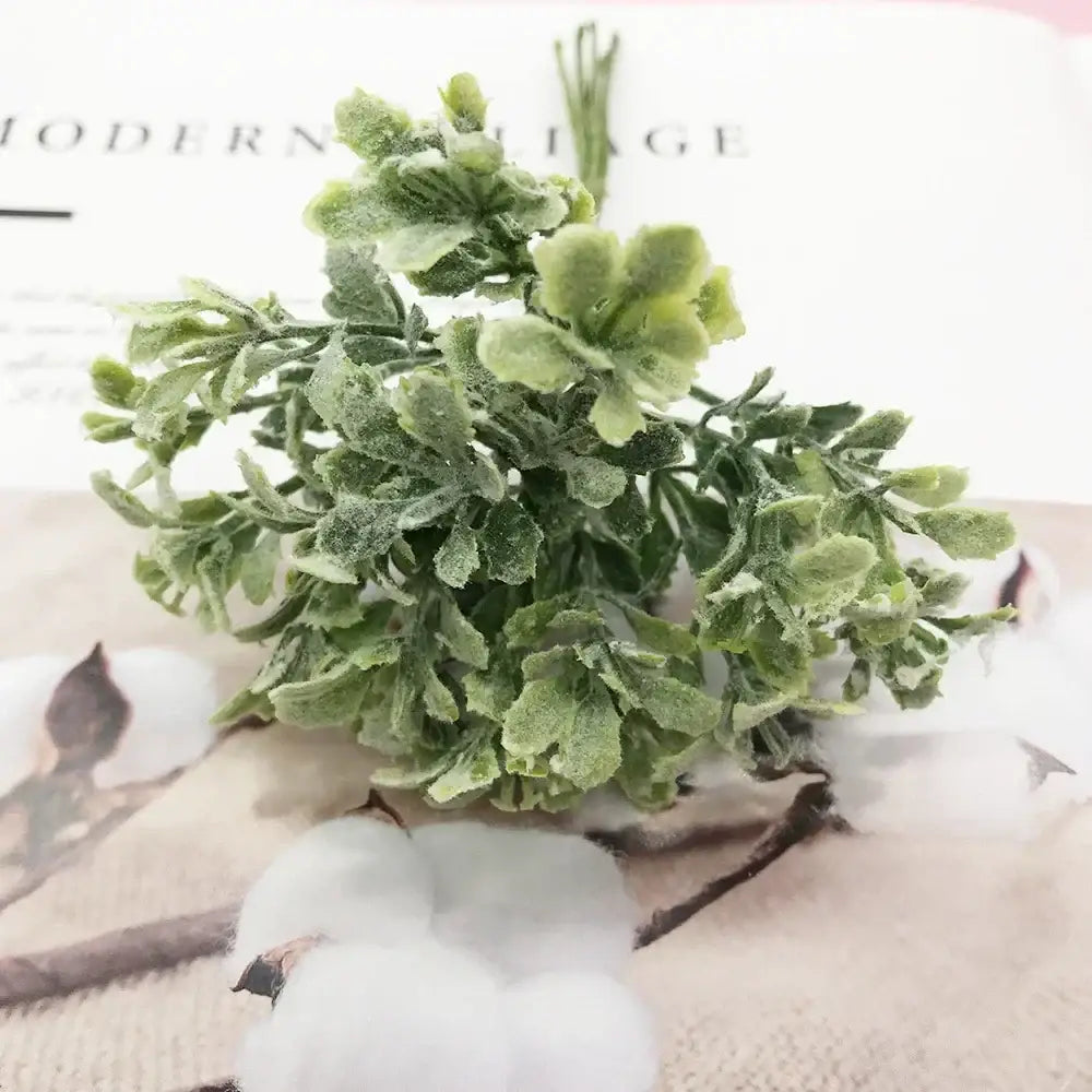 DecorBites™ artificial succulent tree with delicate frost-textured synthetic greenery for home décor and events