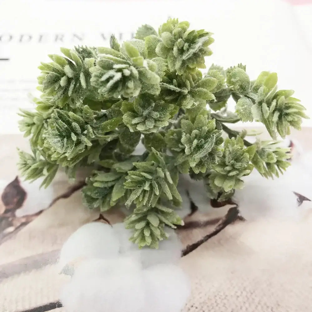 Decorbites™ artificial succulent tree featuring frosty green textured foliage for home décor and events