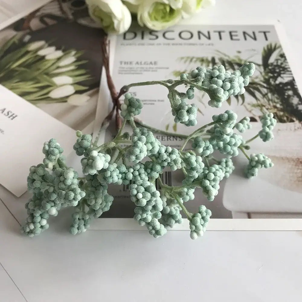 Decorbites™ artificial succulent tree featuring a pale green delicate artificial succulent with textured bead clusters