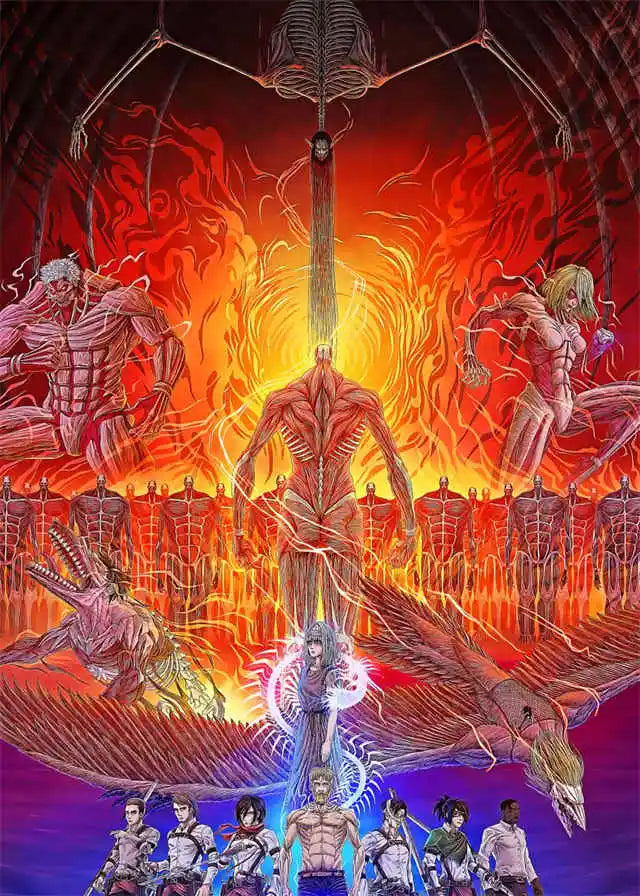 Attack on Titan Final Season Poster Canvas Art - Posters