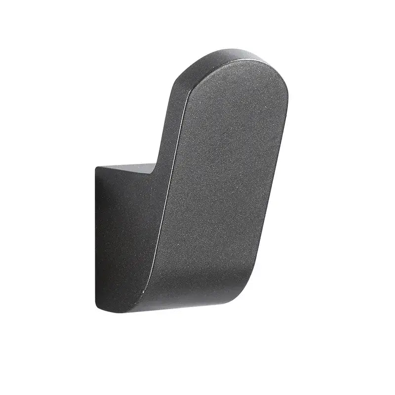 Black matte finished wall hook with sleek modern design from decorbites bathroom hardware set for bathroom organization