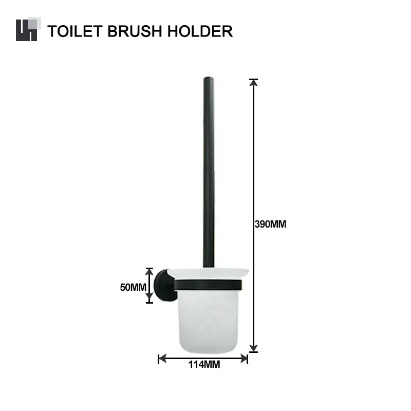 Decorbites bathroom hardware set black and white toilet brush holder with sleek modern design for bathroom use