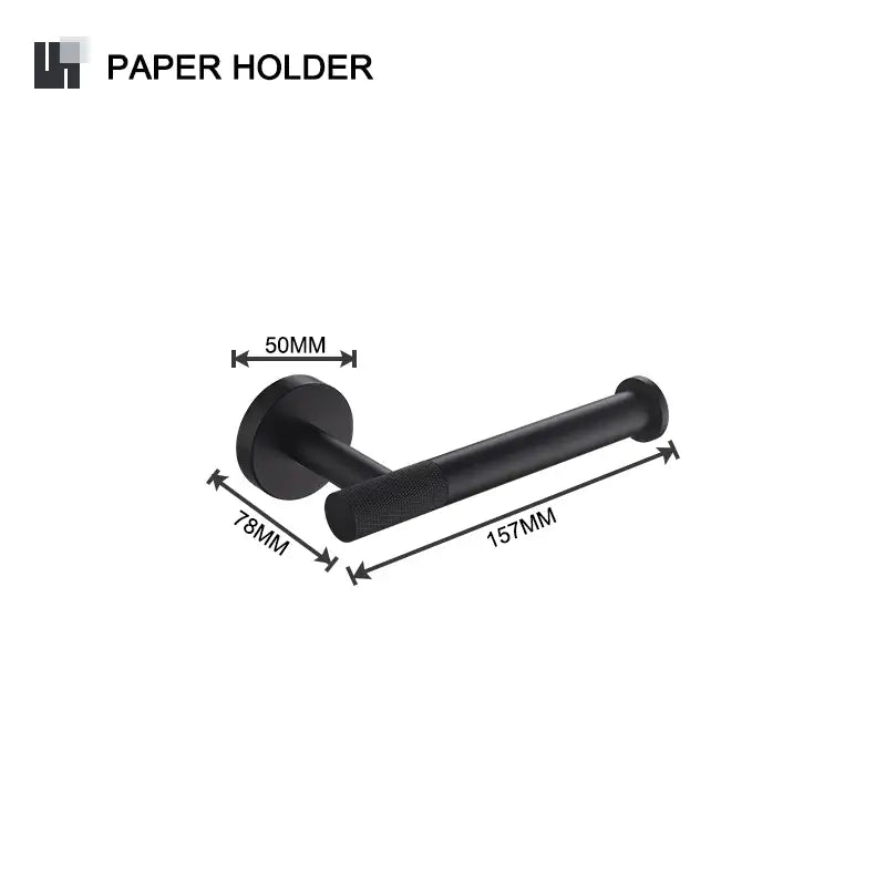 Decorbites bathroom hardware set paper holder with black matte finish metal and sleek modern design for bathroom use