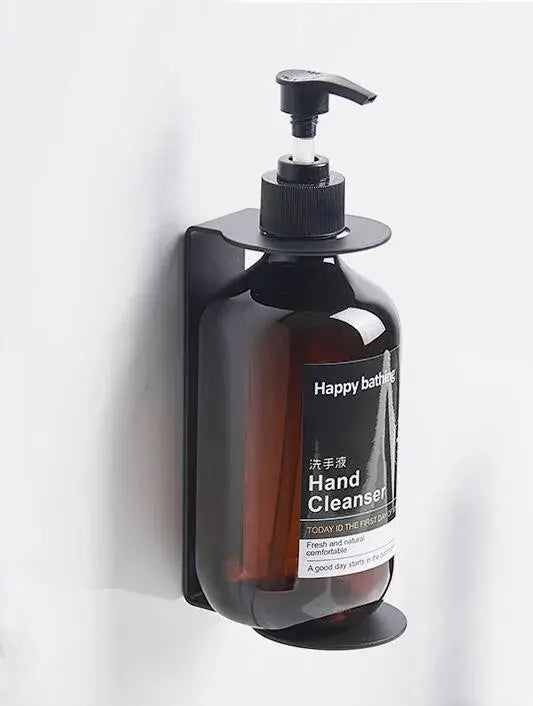 Black wall-mounted DecorBites liquid soap dispenser with modern matte finish made of SUS 304 and ABS materials