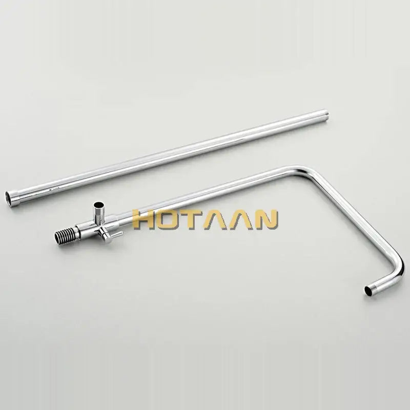 Stainless steel faucet set with sleek curved spout and threaded connections for decorbites™ shower faucet set chrome copper