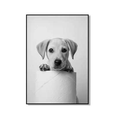 Bathroom Wall Art: Cute Animal Canvas Posters - XD004-6 / 55x80cm Unframed / CHINA - Posters