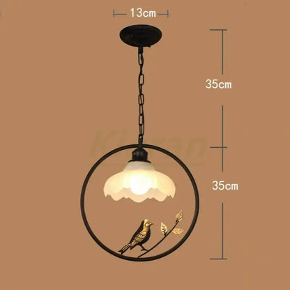Black wrought iron decorbites birdcage led chandelier with circular frame and ornate bird design for bedroom lighting
