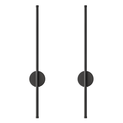 Two black battery operated door handles for DecorBites battery operated wall sconces set of 2