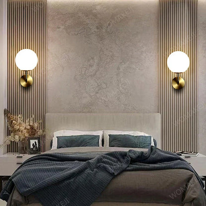 Modern bedroom interior featuring DecorBites™ black battery operated wall sconces with remote and usb type-c charging