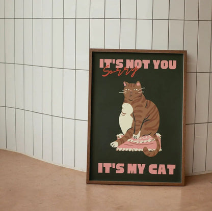 Black Cat Funny Animal Wall Art Canvas - 09 / 40x60cm - Posters