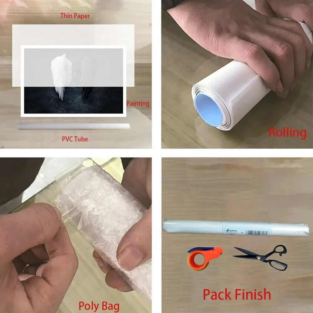 Black Cat Starry Night Canvas Wall Art - Posters