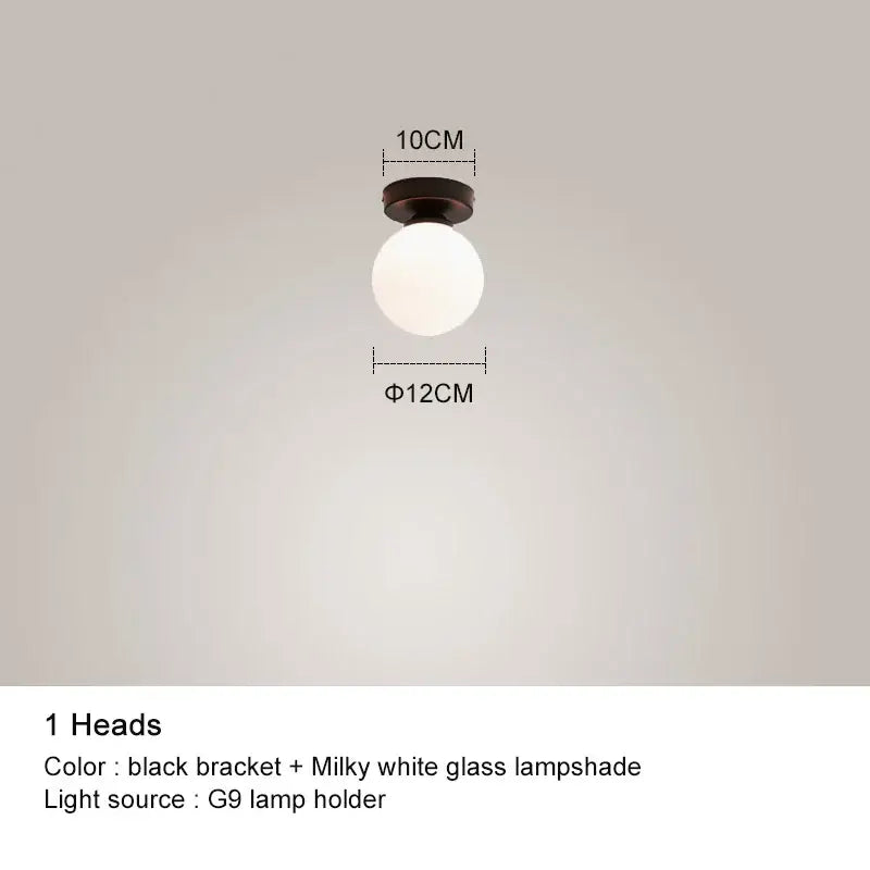 Decorbites black chandelier featuring a black bracket with milky white glass lampshade for living room use