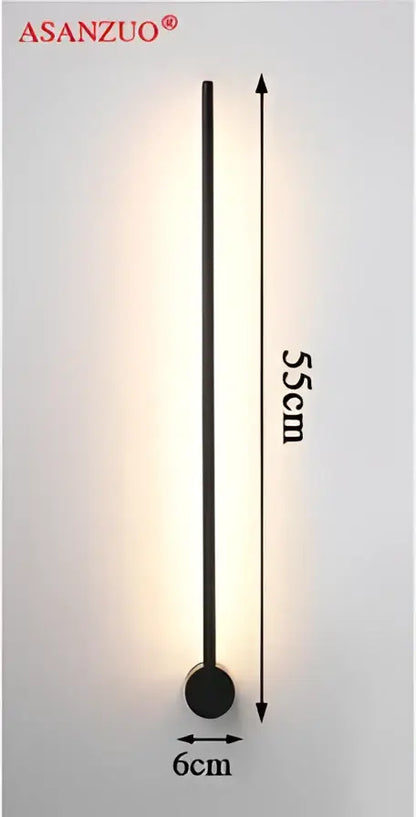 Decorbites black gold aluminum wall sconce with sleek minimalist design 55cm length for modern home decor