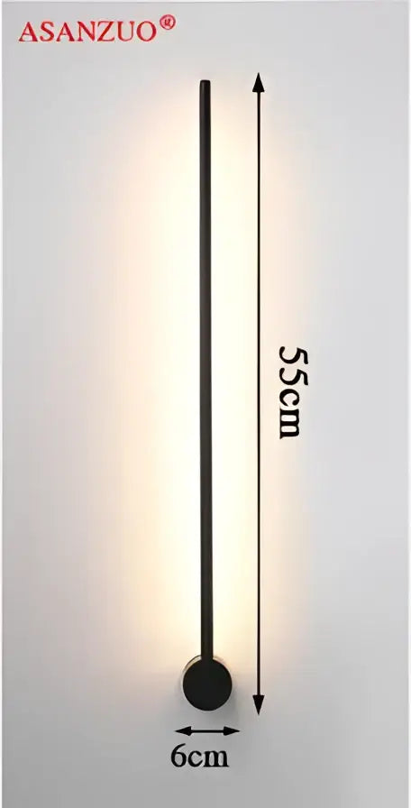 Decorbites black gold aluminum wall sconce with sleek minimalist design 55cm length for modern home decor