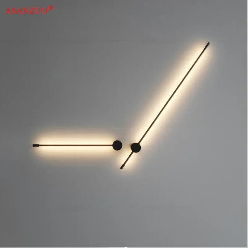 Modern black gold aluminum led wall sconce by decorbites with sleek minimalist design and warm ambient lighting
