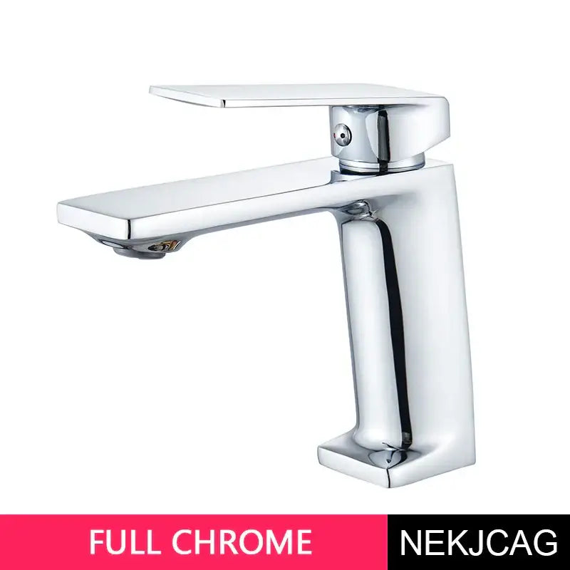 Modern decorbites black gold basin faucet with sleek chrome rectangular design and a gold single lever handle for sinks