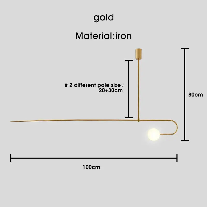 Decorbites black gold gold chandelier pendant with sleek minimalist iron design 80cm vertical height 100cm horizontal span