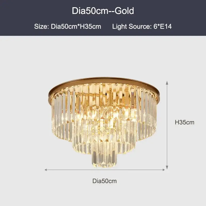 Decorbites black gold crystal ceiling chandelier with gold finish and cascading crystal prisms for luxe living spaces