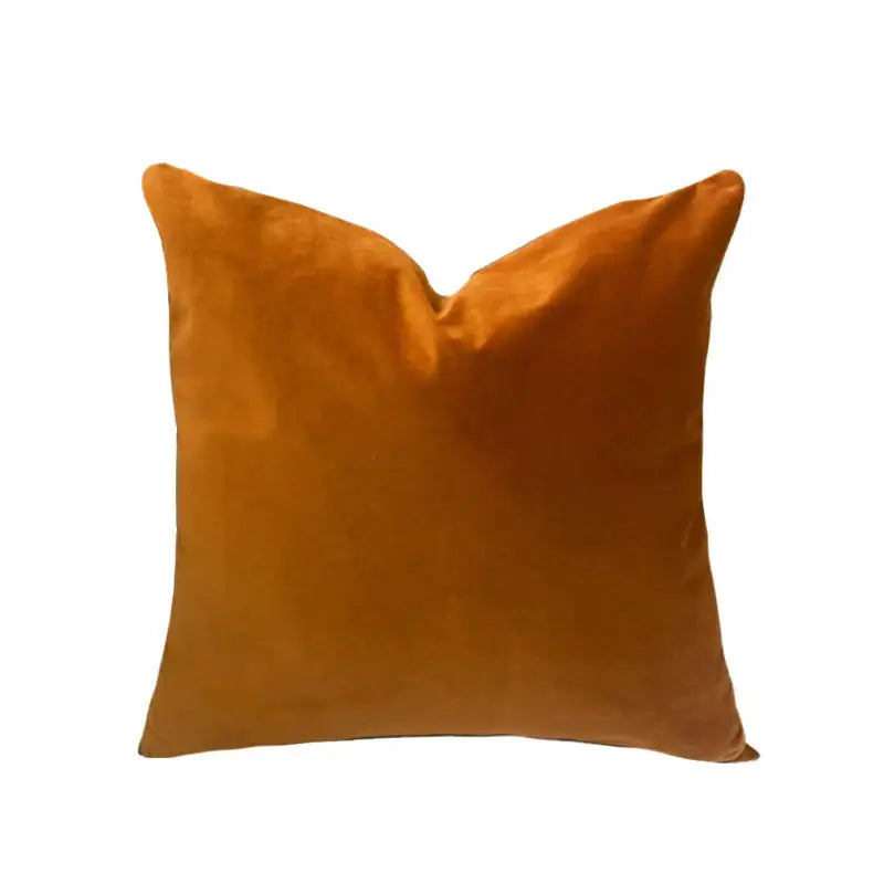 Decorbites black gold geometry plush throw pillow case in mustard yellow velvet fabric for luxury home décor