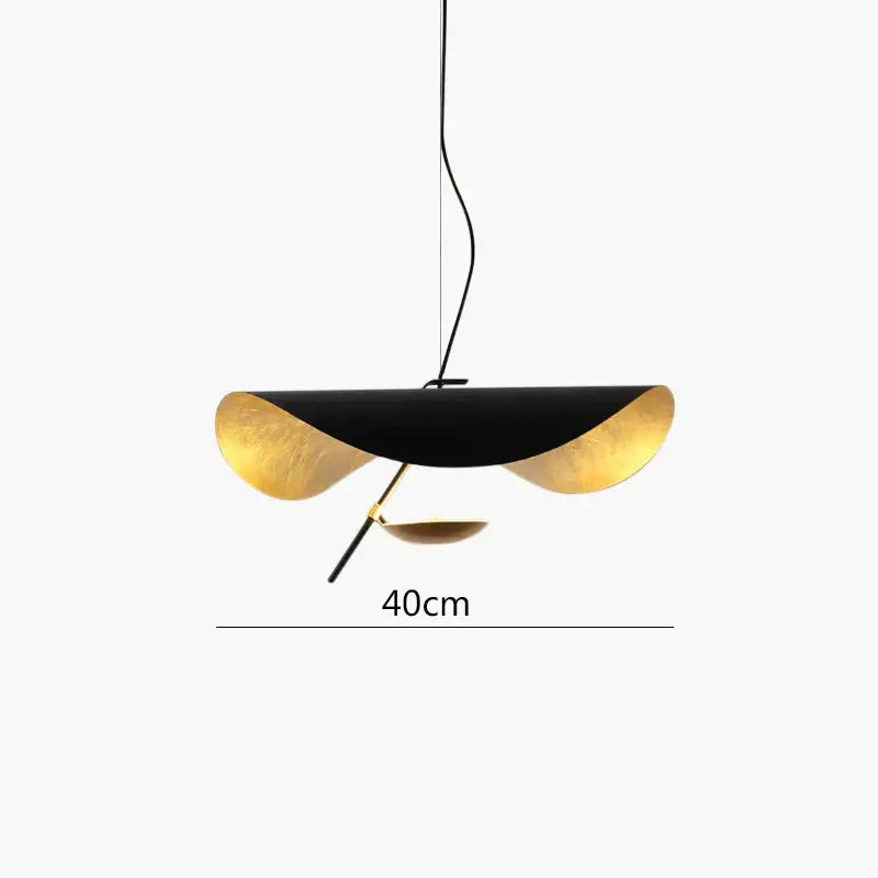 Decorbites black gold pendant light with black gold finish and sleek curved glass design for modern lighting