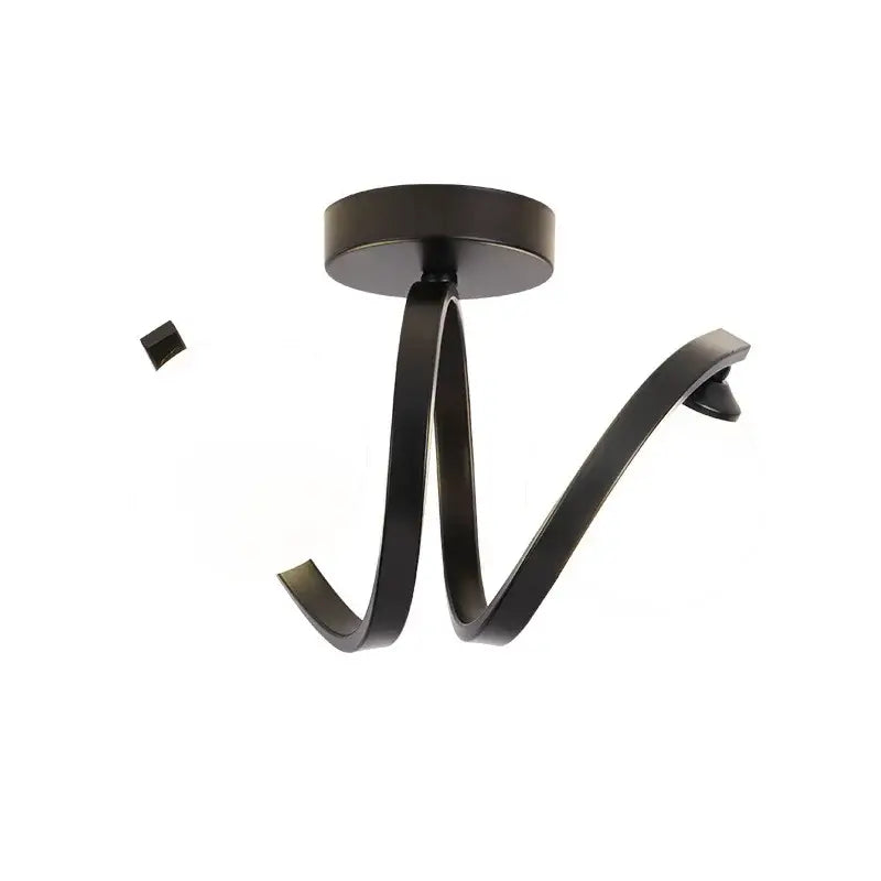 DecorBites black gold glass ceiling light with black wrought iron curved arms and circular base for indoor lighting