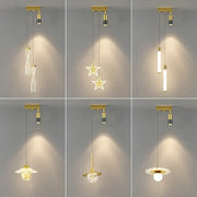 Gold-toned decorbites black gold pendant lamp with sleek minimalist design and crystal accents for modern luxury lighting