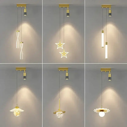 Gold-toned decorbites black gold pendant lamp with sleek minimalist design and crystal accents for modern luxury lighting