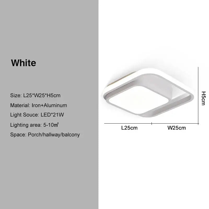 White square led ceiling light with sleek iron and aluminum frame from DecorBites black gold indoor chandelier lighting