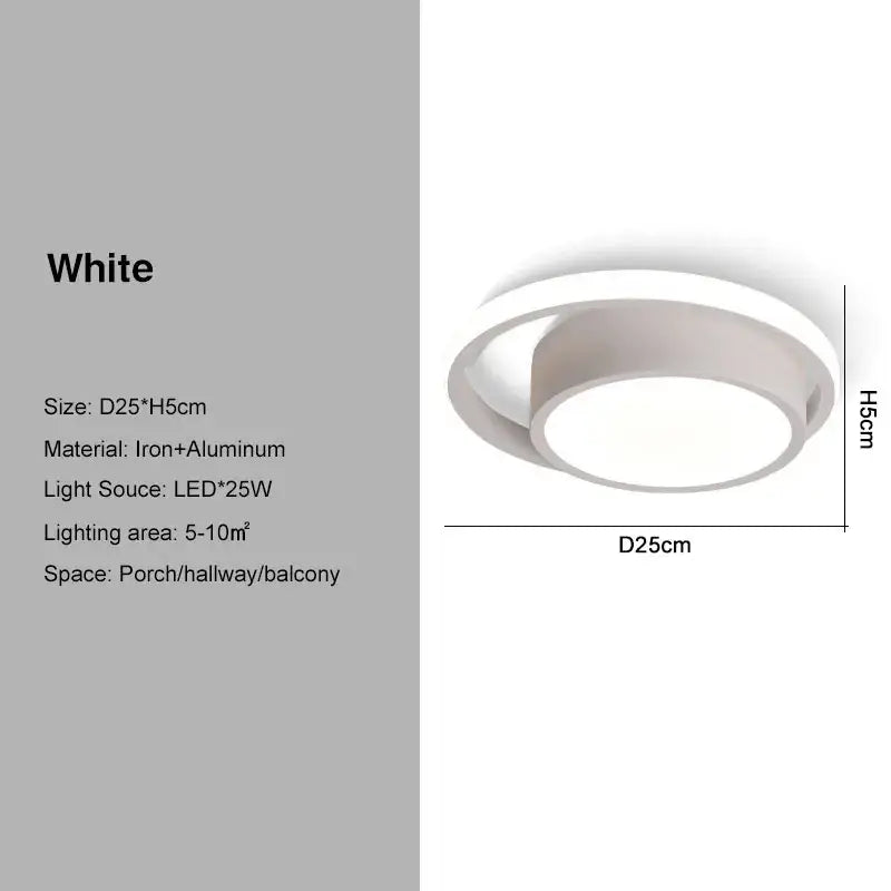 White circular led ceiling light made of iron and aluminum from DecorBites black gold indoor chandelier lighting