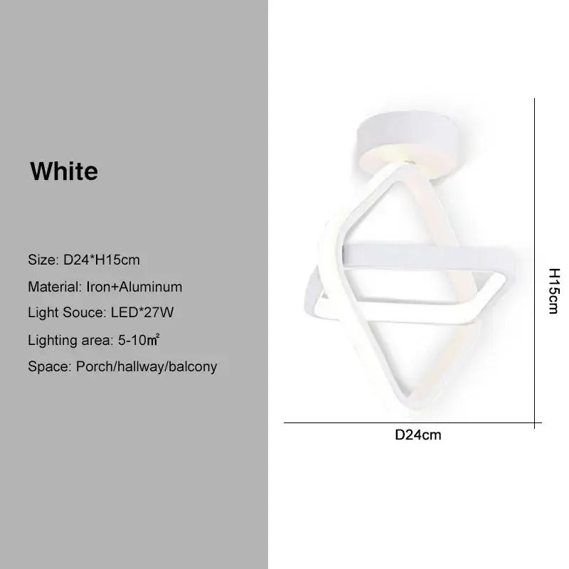 White modern decorbites black gold led ceiling light fixture with geometric iron and aluminum design for indoor use