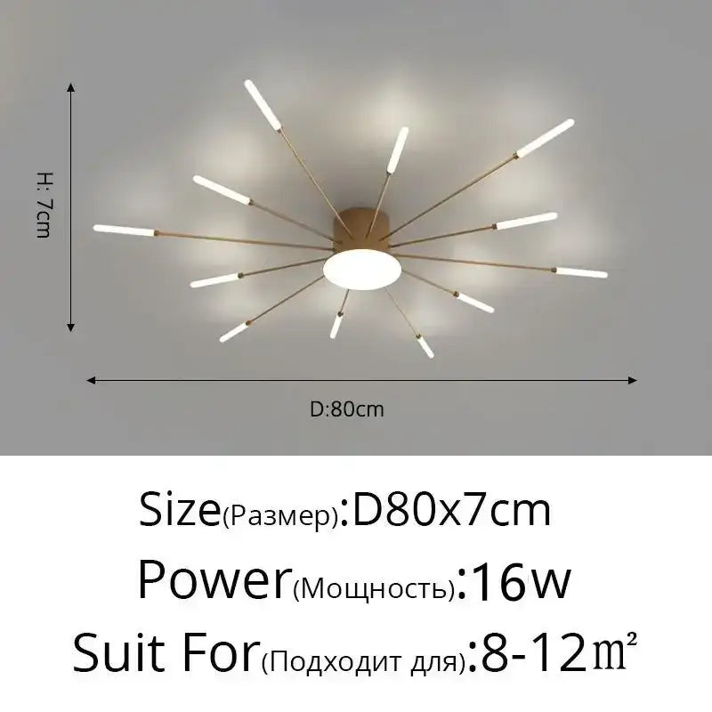 Decorbites black gold led chandelier modern gold tone ceiling light with slender arms and white cylindrical lamps
