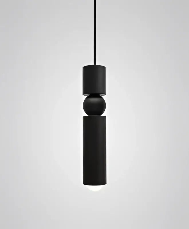 Decorbites black gold led tube glass chandelier with black matte cylindrical pendant light and spherical connector for decor