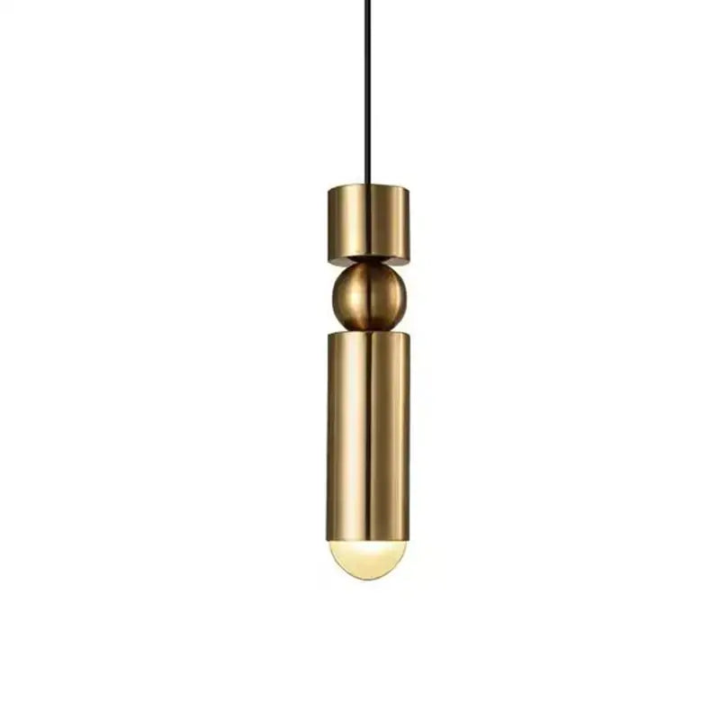 Brass pendant light with cylindrical and spherical elements in decorbites black gold led tube glass chandelier for home decor