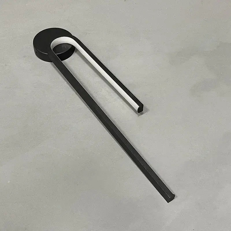 Black and white modern wall-mounted towel rack complementing decorbites black gold led wall lamp minimalism decor fixture