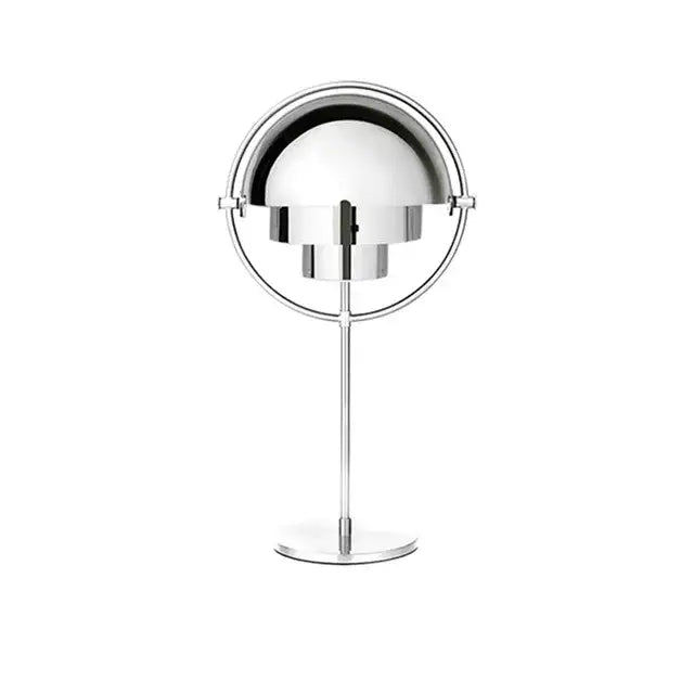A sleek chrome finished floor lamp from decorbites black gold metal collection with layered flower petal design and circular frame