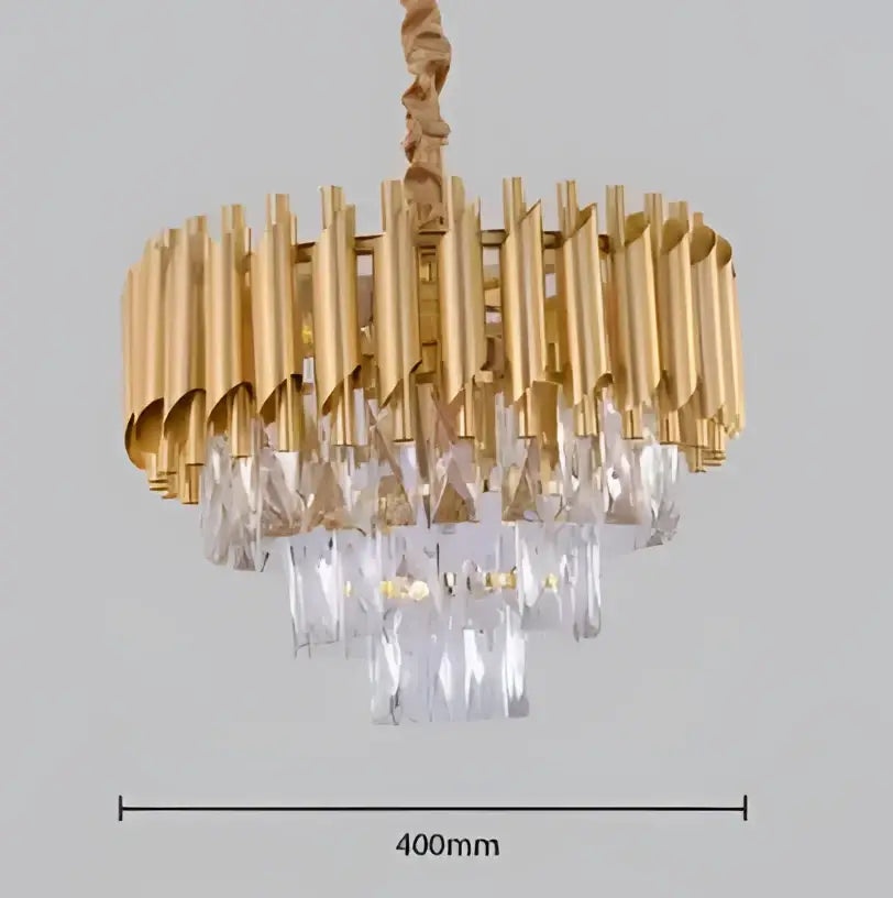 Decorbites black gold chandelier with cascading crystal droplets and braided rope suspension in gold metal led design