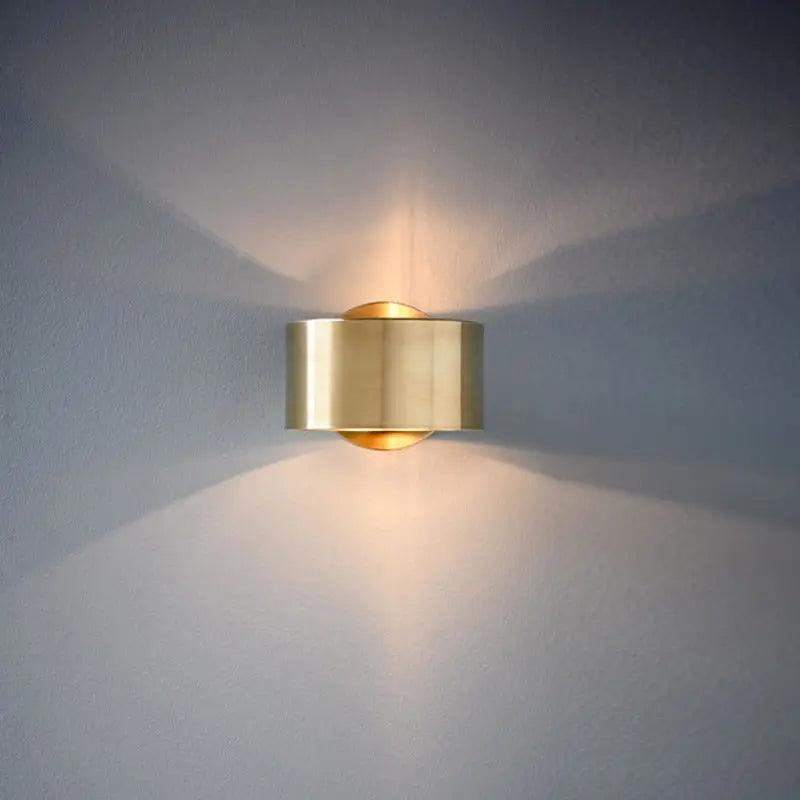 Black & Gold Modern Wall Lamp - Gold
