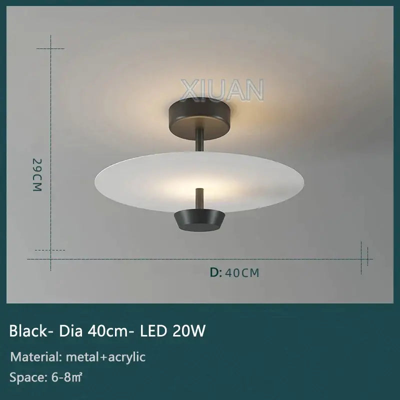 Decorbites black gold acrylic and black metal led ceiling light with 40cm diameter modern gold round chandelier design