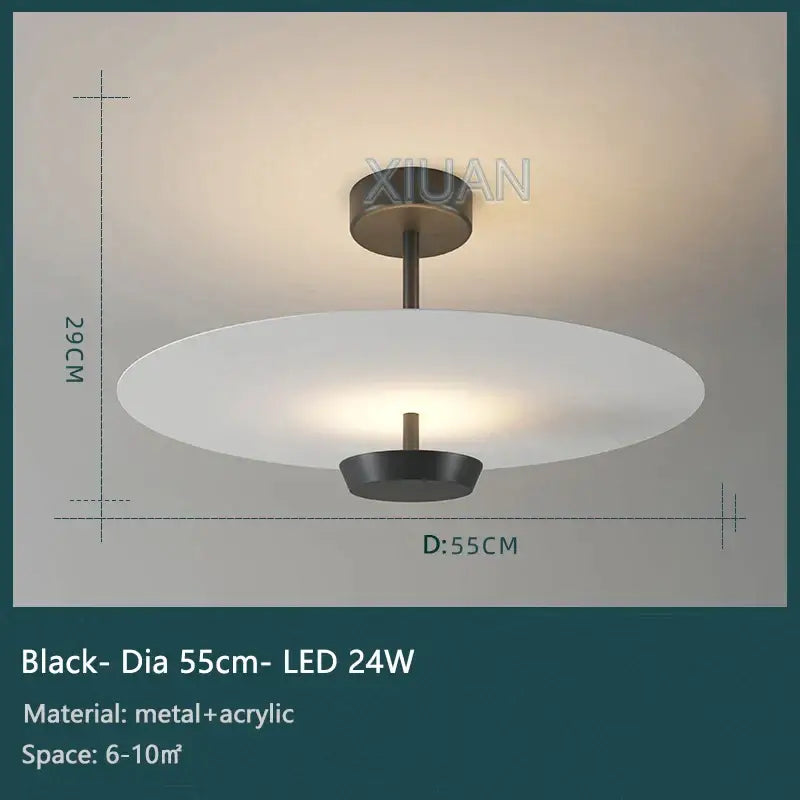 Modern black gold round chandelier pendant ceiling light with metal frame and frosted acrylic shade 55cm diameter decorbites black gold