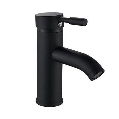 Decorbites black golden single handle basin faucet in black matte finish for deck mount vessel sink bathroom use
