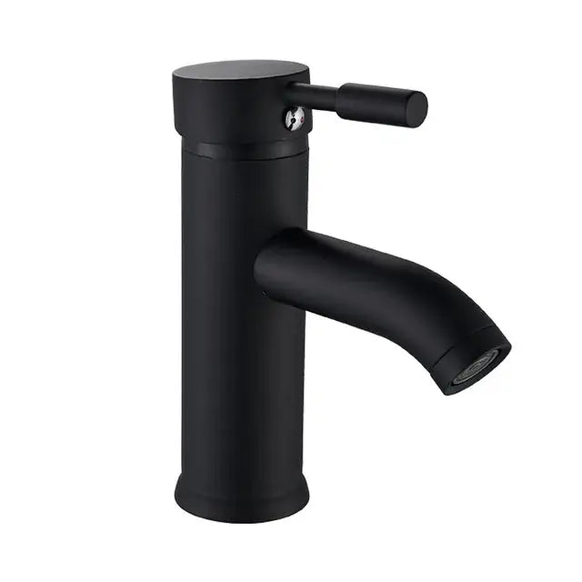 Decorbites black golden single handle basin faucet in black matte finish for deck mount vessel sink bathroom use