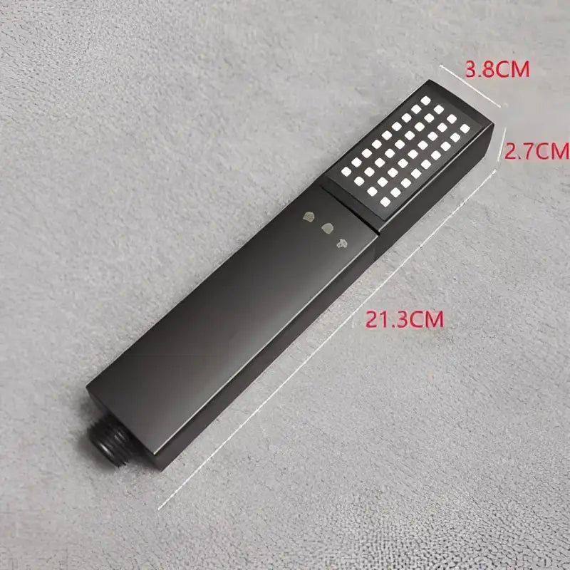 Black high pressure decorbites black high handheld shower head with matte finish and rectangular nozzle design for water saving
