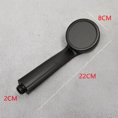 Black matte-finish decorbites black high pressure handheld shower head 22cm for water saving and rainfall use