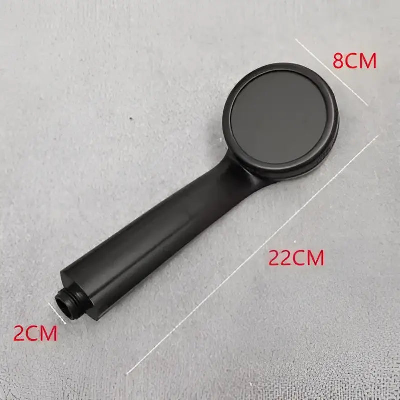 Black matte-finish decorbites black high pressure handheld shower head 22cm for water saving and rainfall use