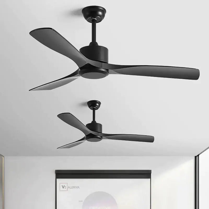 Modern decorbites black industrial ceiling fan with 52inch matte black blades and powerful dc airflow for living rooms